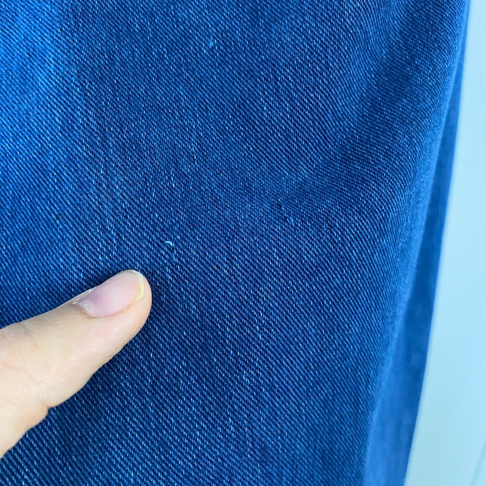 Blue Crossover V-Waist Flare Jeans Size L Pull On Stretch Denim Bell Bottoms - Picture 3 of 9